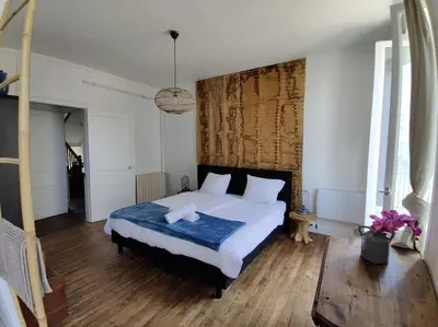 Un ou plusieurs lits dans un hébergement de l'établissement Charming and comfortable house