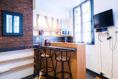 Cuisine ou kitchenette dans l'établissement Studio 27 - 2eme etage