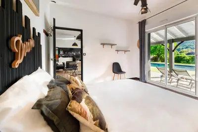 Un ou plusieurs lits dans un hébergement de l'établissement Villa 'La Crabichonnière'