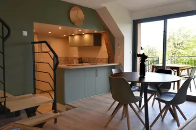 Cuisine ou kitchenette dans l'établissement Au Relais de Laborde