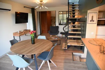 Cuisine ou kitchenette dans l'établissement Au Relais de Laborde