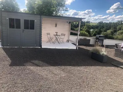Balcon ou terrasse dans l'établissement Le Burin des Rosiers