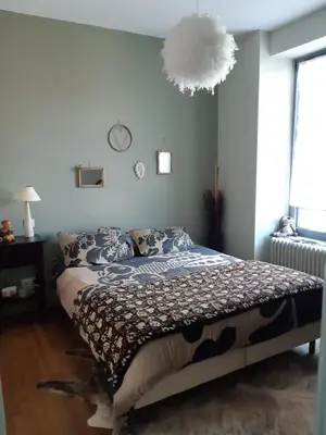 Un ou plusieurs lits dans un hébergement de l'établissement Maison de ville chaleureuse