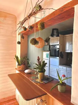 Cuisine ou kitchenette dans l'établissement Le Passage du Faubourg, agréable T3 en duplex de 120m2