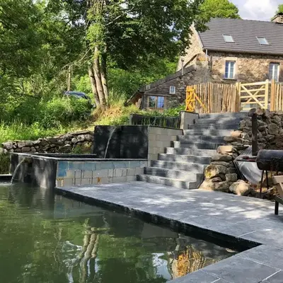 Bellevue de Terrou with natural pool
