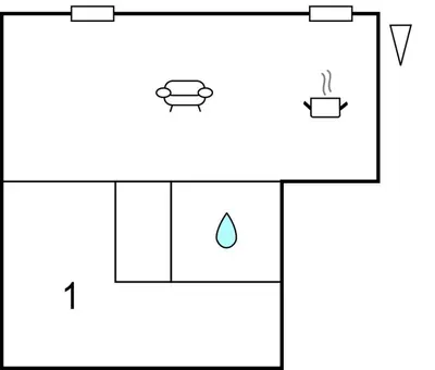 Plan de l'établissement Pet Friendly Apartment