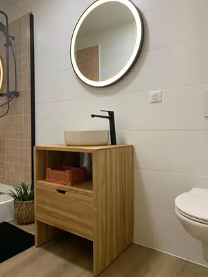 Salle de bains dans l'établissement Gîte Les Mijoteurs