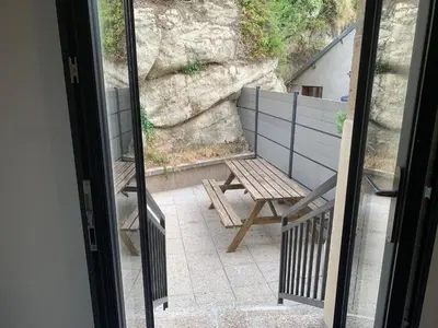 Balcon ou terrasse dans l'établissement Appartement 4 personnes, 1 chambre, terrasse, Wifi, proche du centre