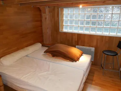 Un ou plusieurs lits dans un hébergement de l'établissement Maison du Giraldès Claux Puy Mary GR400 gite chalet