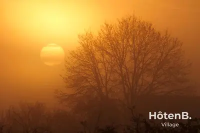 Lever ou coucher de soleil vu de the country house ou à proximité