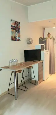 Télévision ou salle de divertissement dans l'établissement L'Hermitage - Piscine et Bien-être
