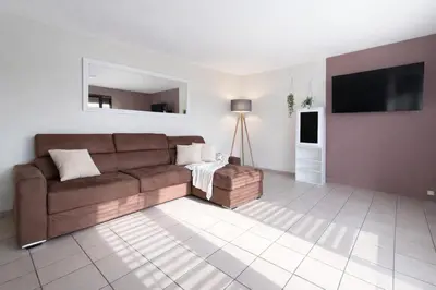 Télévision ou salle de divertissement dans l'établissement Le Cosy Gaillard 3 étoiles, magnifique vue sur la ville, parking privé et proche du centre
