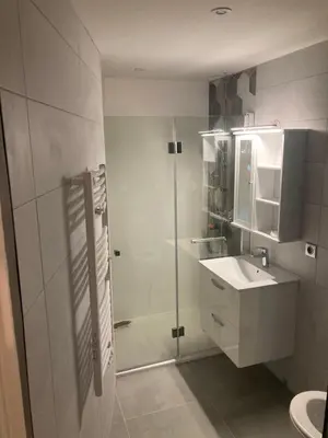Salle de bains dans l'établissement Appartement en Rez de jardin