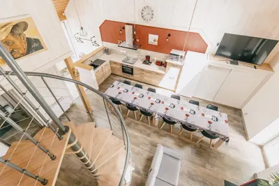 Cuisine ou kitchenette dans l'établissement L'Escapade à la Banut