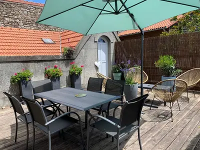 Terrasse ou espace extérieur de l'établissement La Terrasse de Compostelle T3 Chic, Charme, Cosy