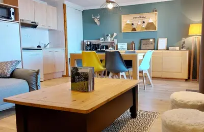 Cuisine ou kitchenette dans l'établissement La forêt des Marmottes