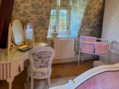 Coin salon dans l'établissement Chateau les Villettes
