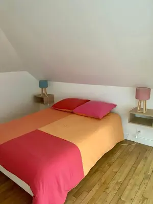 Un ou plusieurs lits dans un hébergement de l'établissement Villa La Baronnie - 11 pers - Proche Brive -Jardin
