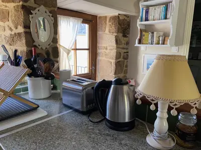 Coin salon dans l'établissement Gîte Maison Maitri