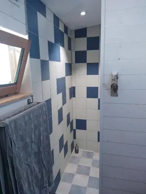 Salle de bains dans l'établissement Gîte nature Au pied des hêtres