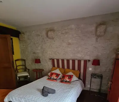 Un ou plusieurs lits dans un hébergement de l'établissement Dans la Cité de Rocamadour L'Oustal de Beline