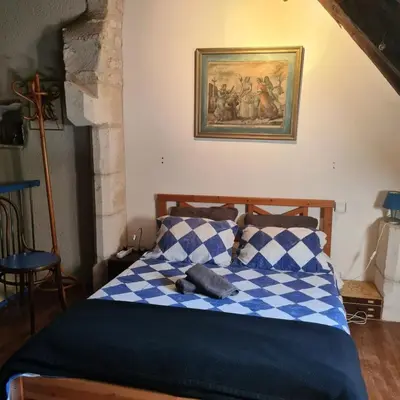 Un ou plusieurs lits dans un hébergement de l'établissement Dans la Cité de Rocamadour L'Oustal de Beline