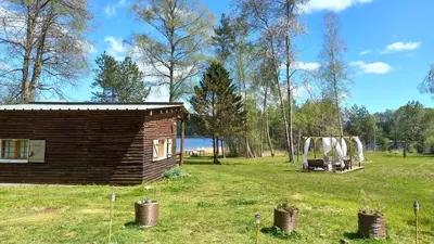 Paysage naturel près de le chalet
