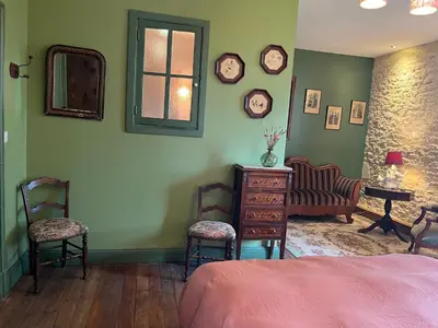 Un ou plusieurs lits dans un hébergement de l'établissement Le Clos Chalmon Chambre d'hôte