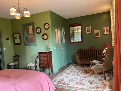 Un ou plusieurs lits dans un hébergement de l'établissement Le Clos Chalmon Chambre d'hôte