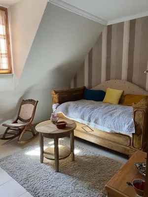 Un ou plusieurs lits dans un hébergement de l'établissement St Amour - Maison en Dordogne avec piscine
