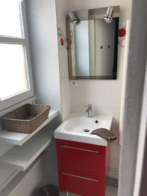 Salle de bains dans l'établissement Le Rubis de Chanterive appartement dans superbe maison de maître