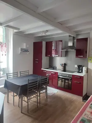 Cuisine ou kitchenette dans l'établissement Villa Les Lutins