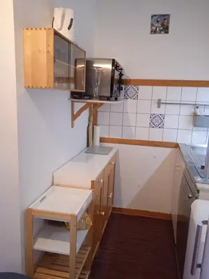 Cuisine ou kitchenette dans l'établissement Le Sancy, appart T2, 4 pers, centre ville du Mont Dore