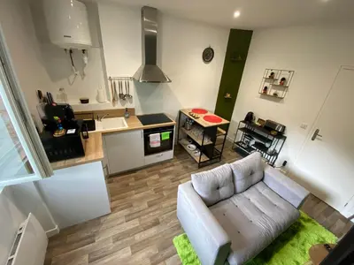 Cuisine ou kitchenette dans l'établissement La pause zen
