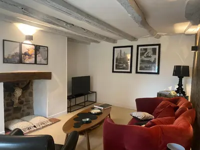 Télévision ou salle de divertissement dans l'établissement Gîte LA FORESTERIE