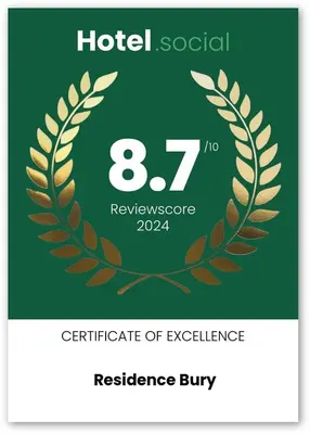 Certificat, récompense, panneau ou autre document affiché dans l'établissement Résidence Bury