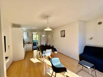 Coin salon dans l'établissement Villa Prairie Mont-Dore Appartements