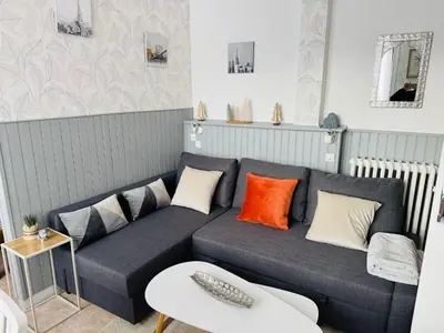 Coin salon dans l'établissement Appartement situé au cœur du village du Mont-Dore 1er étage