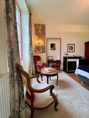 Coin salon dans l'établissement Villa Vallière bed&breakfast