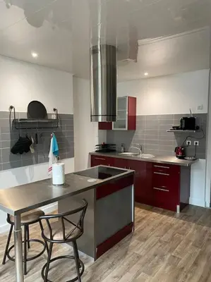 Cuisine ou kitchenette dans l'établissement L'Escale ZEN