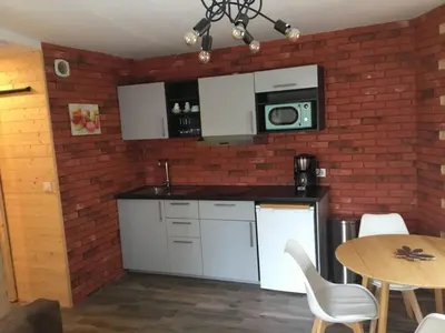 Cuisine ou kitchenette dans l'établissement Les Améthystes