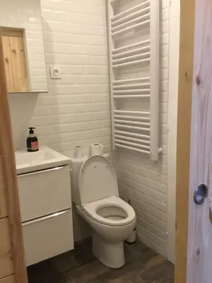 Salle de bains dans l'établissement Les Améthystes