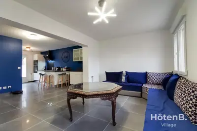Coin salon dans l'établissement Les Myrtilles - Maison 6 personnes à Limoges