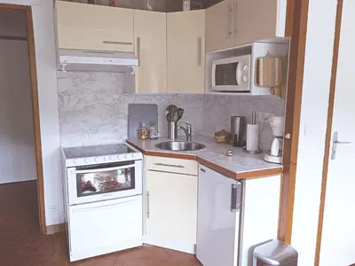 Cuisine ou kitchenette dans l'établissement Les Chardonnerets