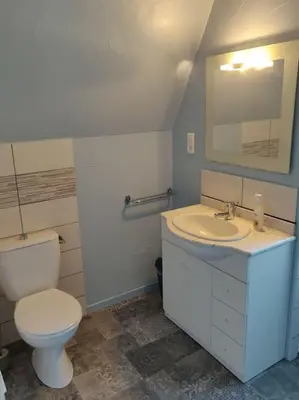 Salle de bains dans l'établissement Gîte des 4 éléments