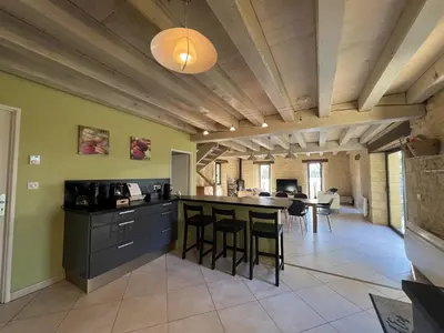 Cuisine ou kitchenette dans l'établissement La Truffière du Vignou