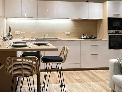 Cuisine ou kitchenette dans l'établissement Appartement cosy