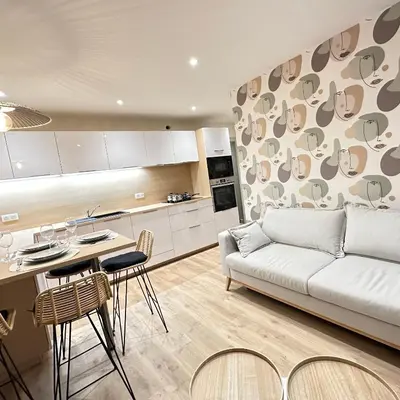 Cuisine ou kitchenette dans l'établissement Appartement cosy