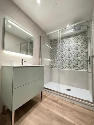 Salle de bains dans l'établissement Appartement cosy