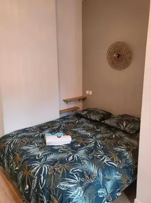 Un ou plusieurs lits dans un hébergement de l'établissement Appartement moderne calme et spacieux-Centre Thuillat